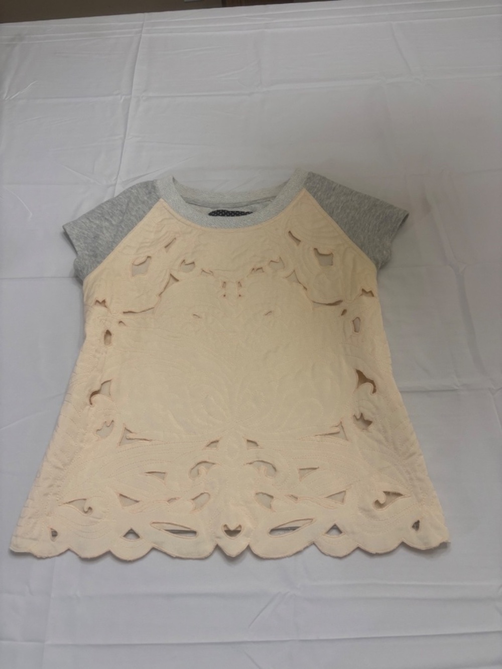 Anthropologie Saturday Sunday Top Eyelet Front Women Size Small